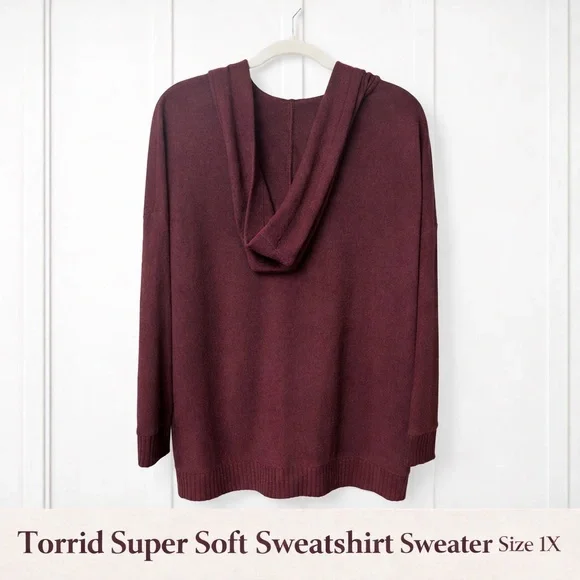 TORRID Super Soft Sweatshirt Sweater, Size 1X - Picture 3 of 8